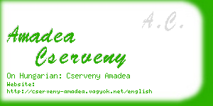 amadea cserveny business card
